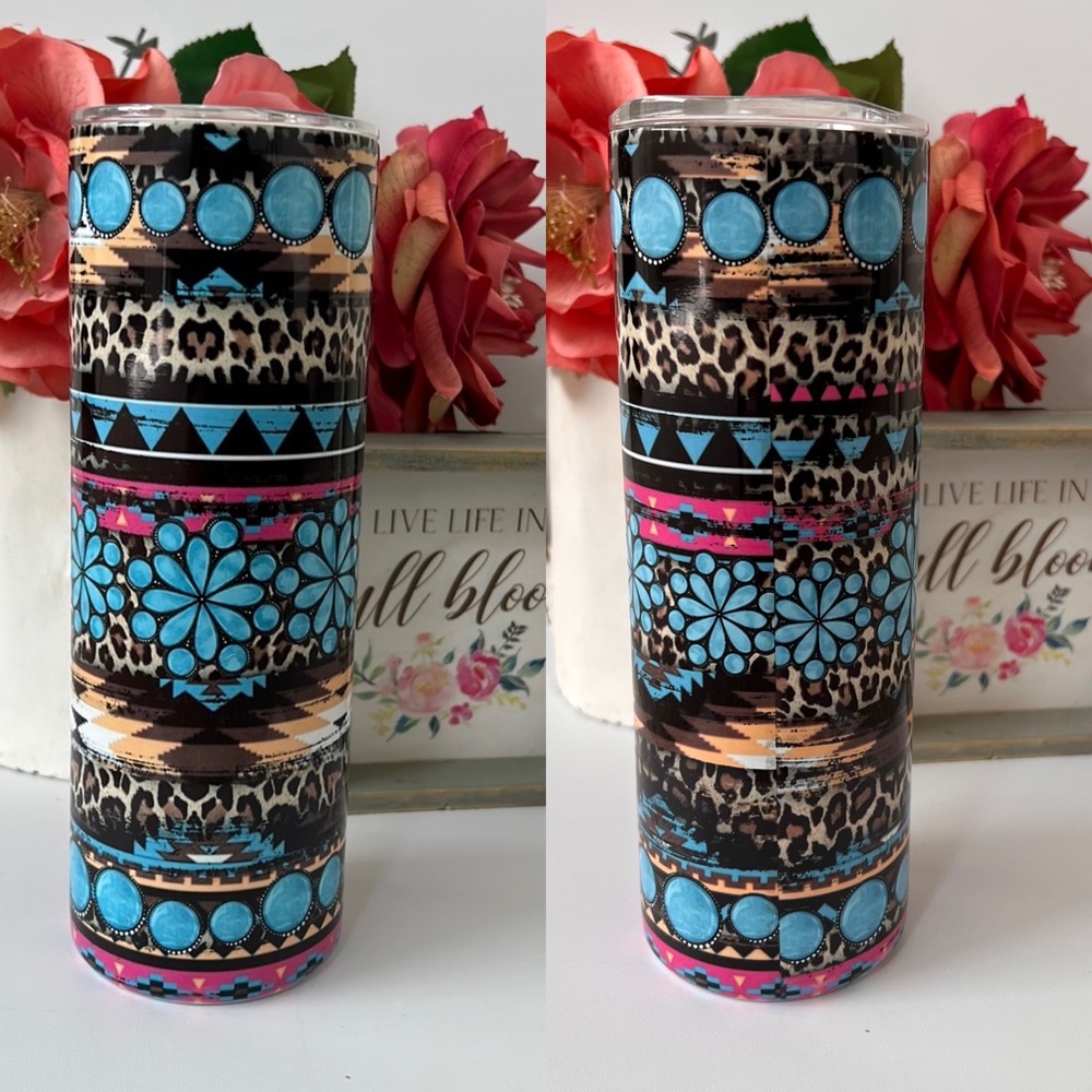 20oz Tumbler Aztec Pattern Sublimation (imperfection)